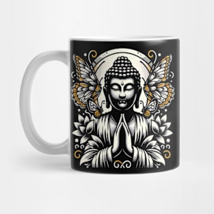 Buddha and butterflies Mug